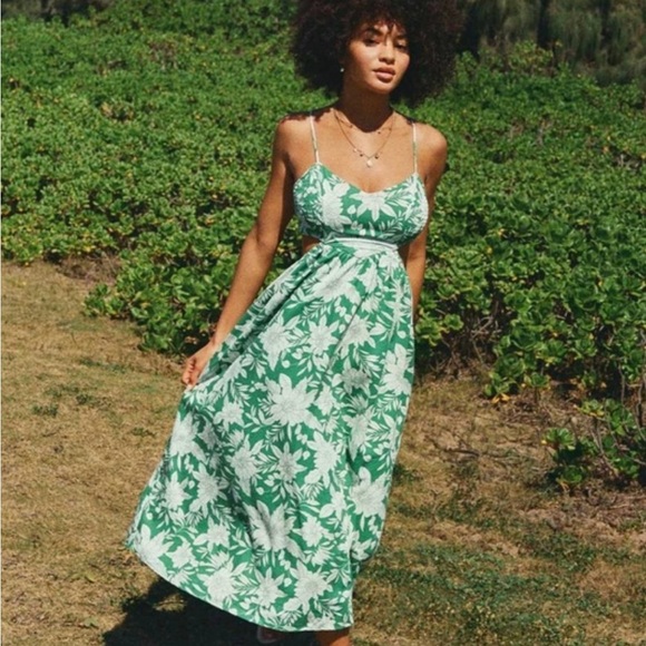 American Eagle Outfitters Green Floral Dress - Picture 4 of 10